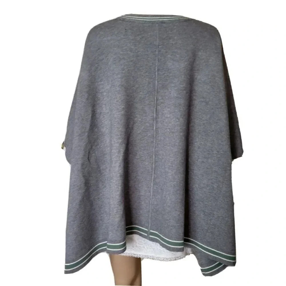 House of Harlow 1960 Poncho V-Neck Gray Sweater One Size NWOT - Picture 6 of 8